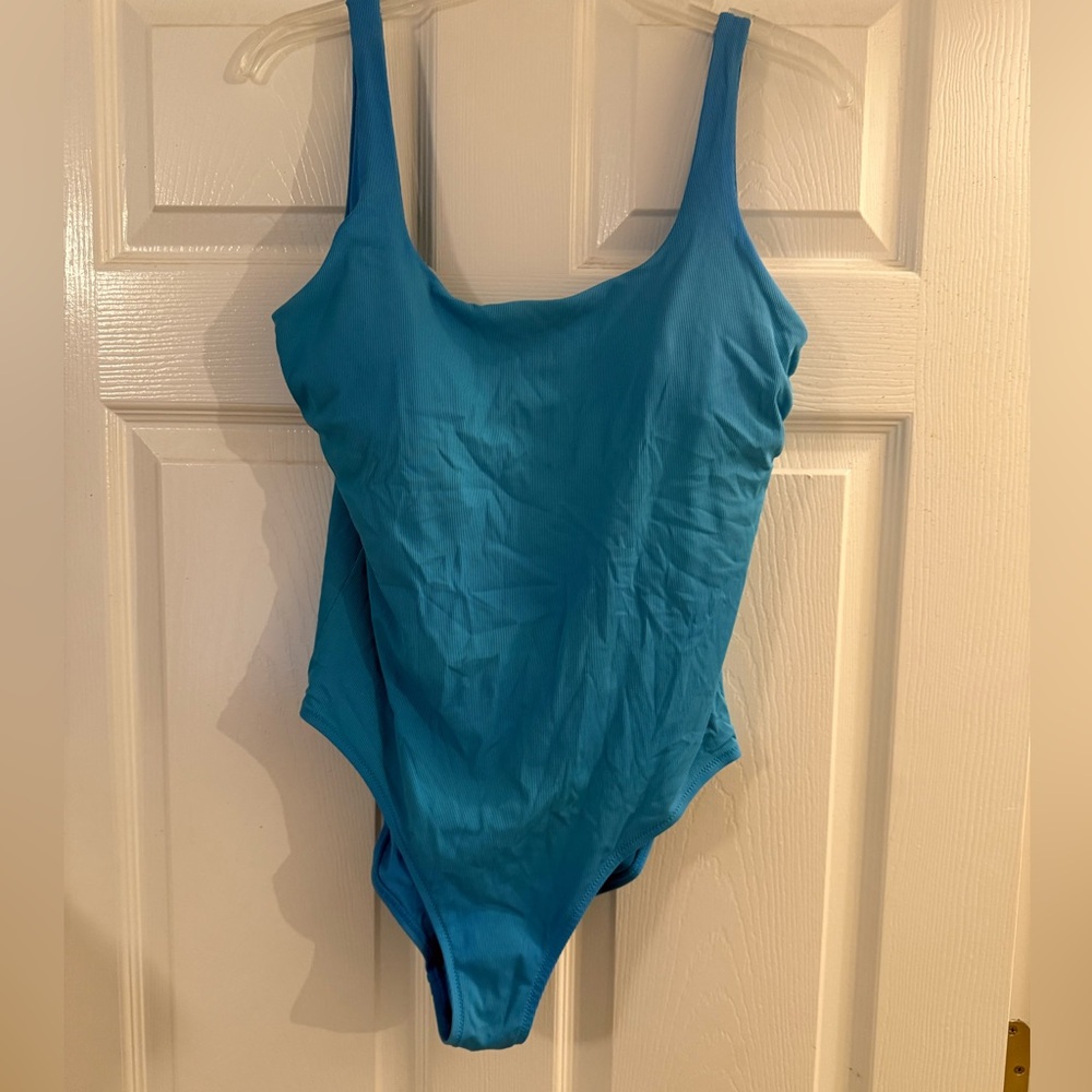 Athleta one piece aqua blue swimsuit
